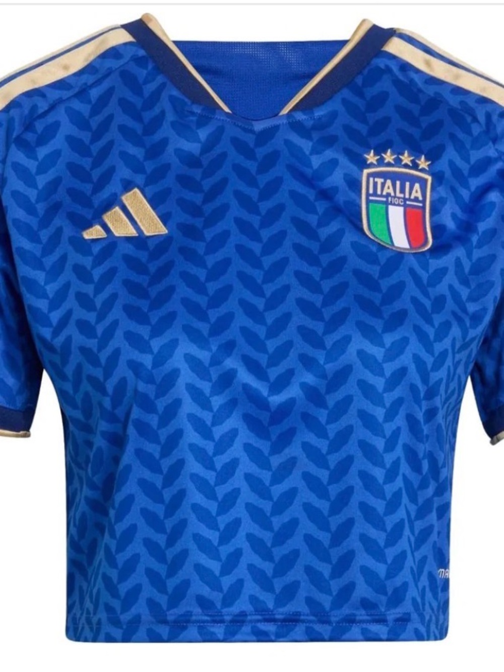 adidas Italy 26 Home Cropped Jersey Asia Sizing 'Bold Blue' - XS